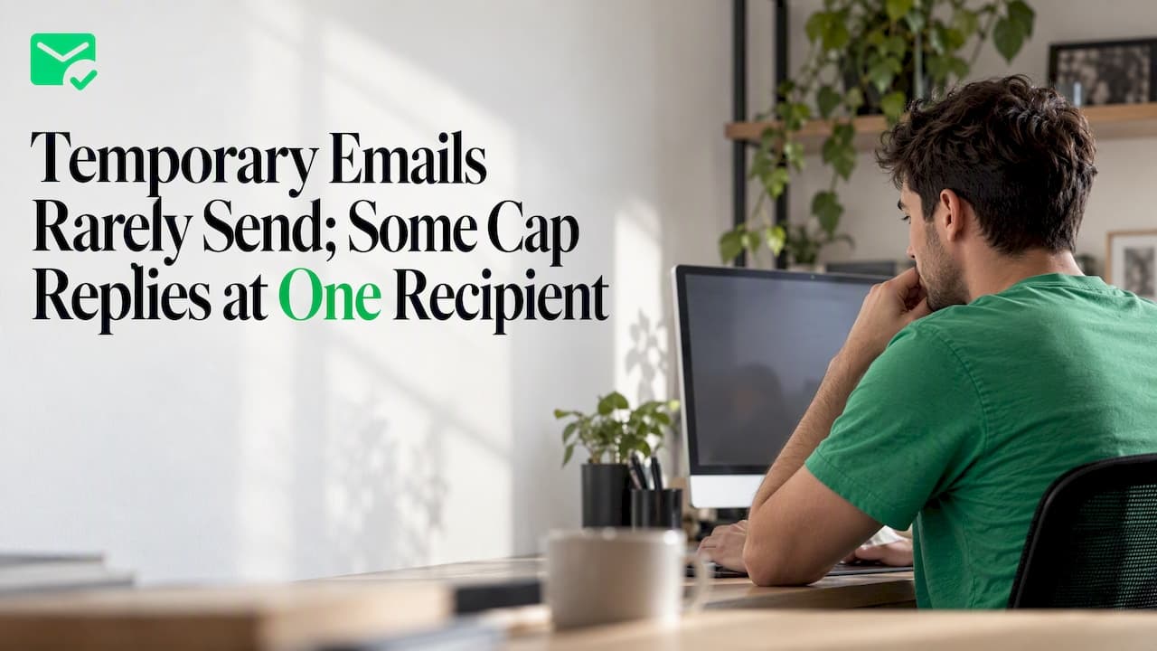Temporary Emails Rarely Send; Some Cap Replies at One Recipient